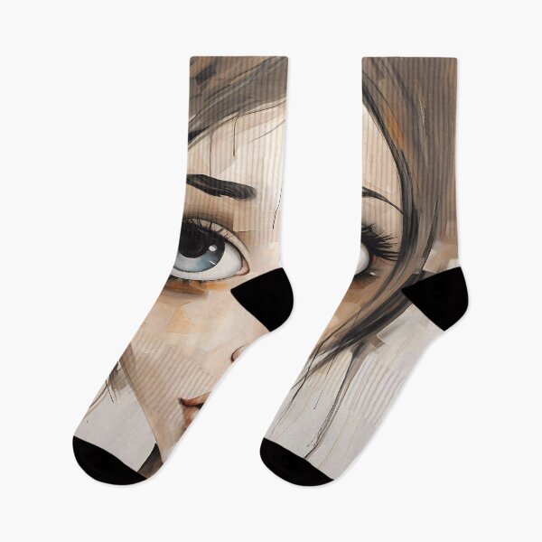 Item preview, Bizarre Portrait of a petite female with wide blue eyes designed and sold by Turnzart.