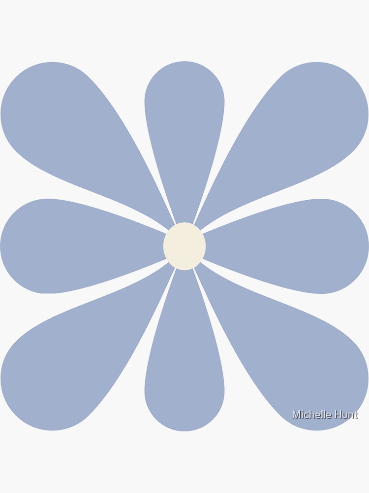 Blue Daisy Sticker / Vinyl Decal / Glossy/ Matte 