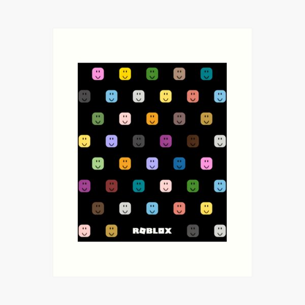 Blox Party Noob Head Face Smile | Art Print