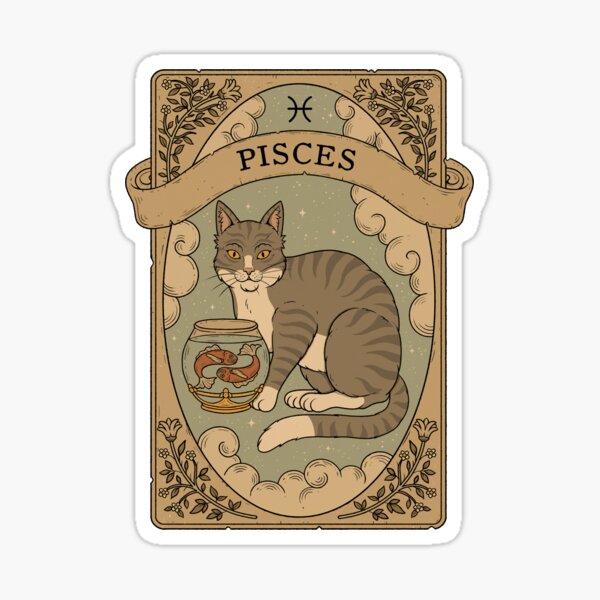 Item preview, Pisces - Cats Astrology designed and sold by Thiago Corrêa.