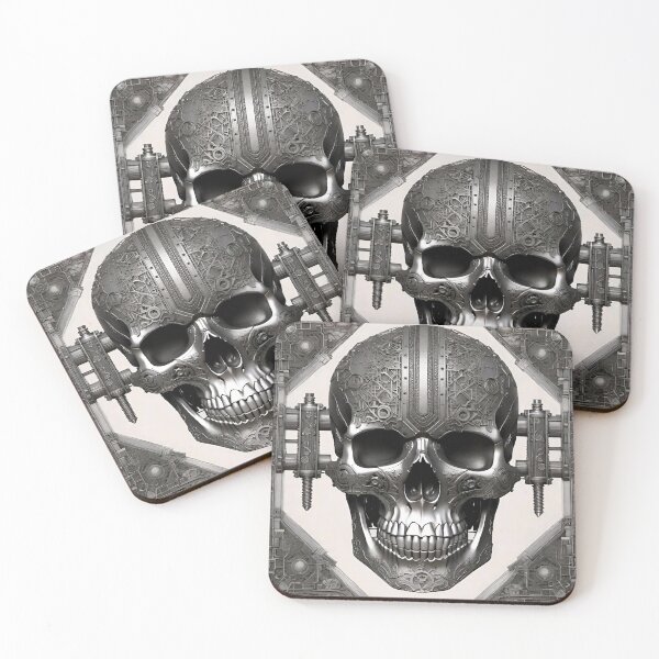 Item preview, Skull & Machine designed and sold by Psy-Dye-AI.