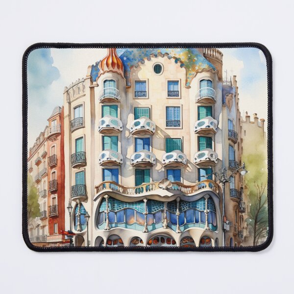 Item preview, A Watercolor Design of the Casa Battlo - Barcelona - Spain designed and sold by Sketch-Shack.