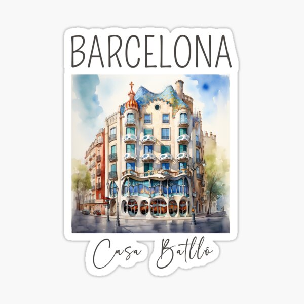 Item preview, A Watercolor Design of the Casa Battlo - Barcelona - Spain designed and sold by Sketch-Shack.