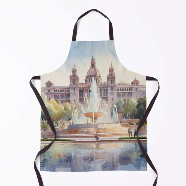 Item preview, A Watercolor Design of the Magic Fountain of Montjuïc - Barcelona - Spain designed and sold by Sketch-Shack.
