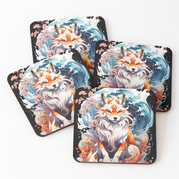 Item preview, Kitsune Wolf Mythical Guardian designed and sold by MythicalSticker.