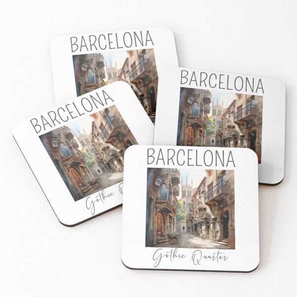 Item preview, A Watercolor Design of the Gothic Quarter (Barri Gòtic) - Barcelona - Spain designed and sold by Sketch-Shack.