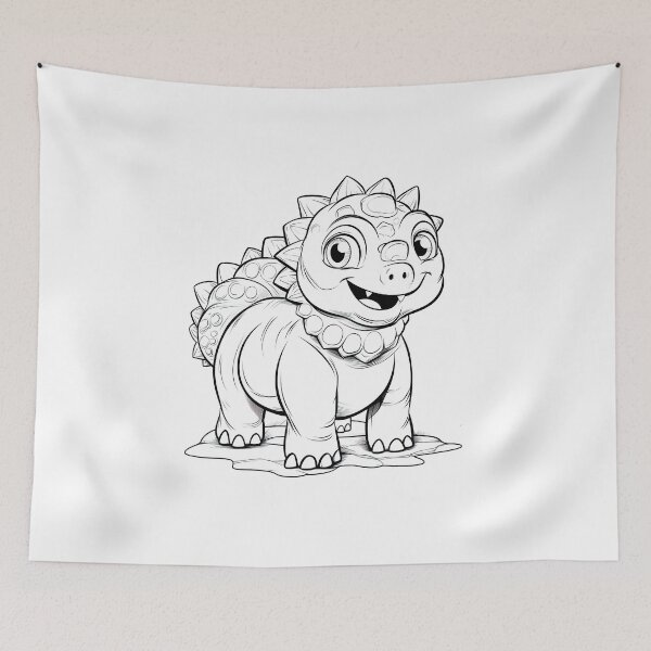 Item preview, Colour Your Own Cute Dinosaur designed and sold by Graphics By Craig.
