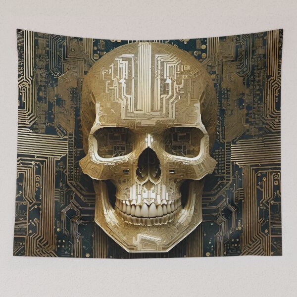 Artikelvorschau, Totenkopf & Platine entworfen und verkauft von Psy-Dye-AI.
