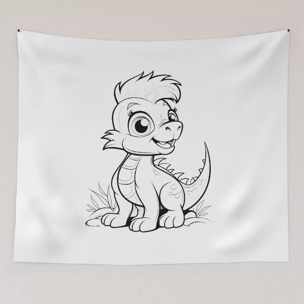 Item preview, Colour Your Own Cute Dinosaur designed and sold by Graphics By Craig.