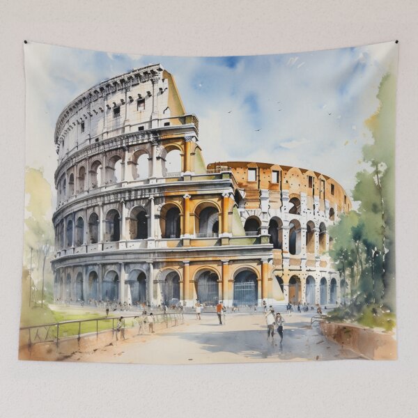 Item preview, A Watercolor Design of the Colosseum - Rome - Italy designed and sold by Sketch-Shack.