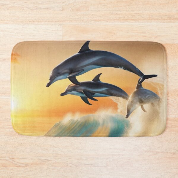Item preview, Dolphins Surfing at Sunset designed and sold by klephotography.