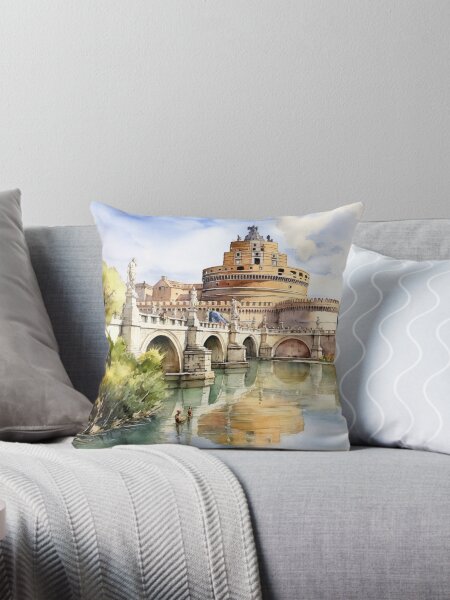Item preview, A Watercolor Design of the Castel Sant'Angelo - Rome - Italy designed and sold by Sketch-Shack.