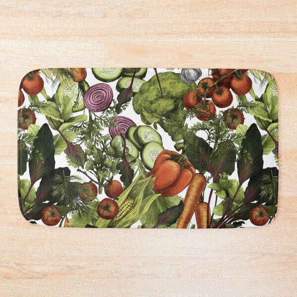 Item preview, Vegetable nature pattern on white designed and sold by orsinha.