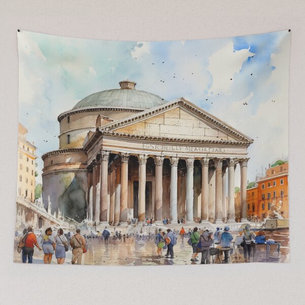 Item preview, A Watercolor Design of the Pantheon - Rome - Italy designed and sold by Sketch-Shack.