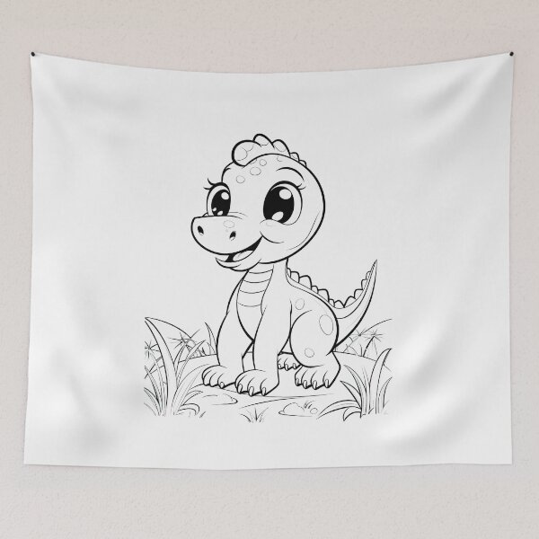 Item preview, Colour Your Own Cute Dinosaur designed and sold by Graphics By Craig.