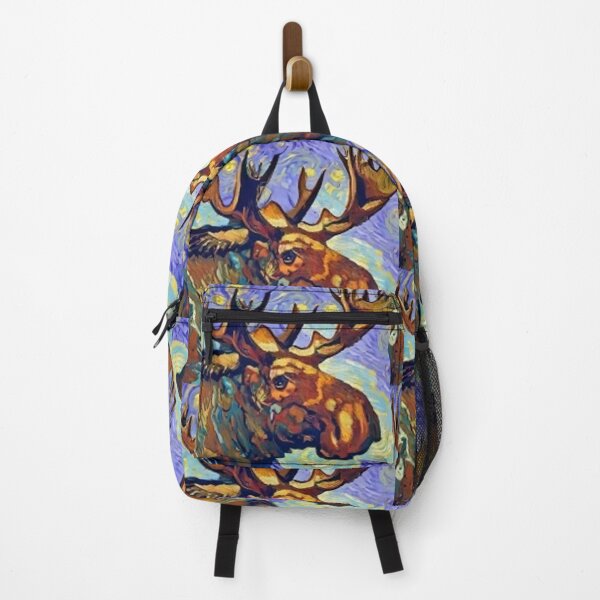 Item preview, Funny Moose in Van Gogh Style Art designed and sold by Nature's Fancy.