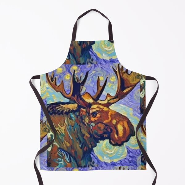 Item preview, Funny Moose in Van Gogh Style Art designed and sold by Nature's Fancy.
