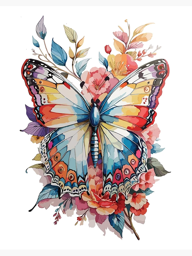 Colorful Flowers & Butterfly – I Love DIY Art