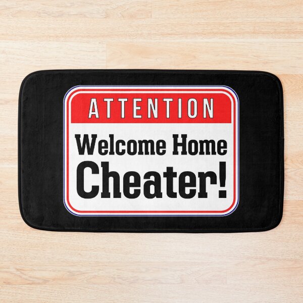 Item preview, ATTENTION:  Welcome Home Cheater! - funny warning relationship signs designed and sold by DesignsFromTW-S.