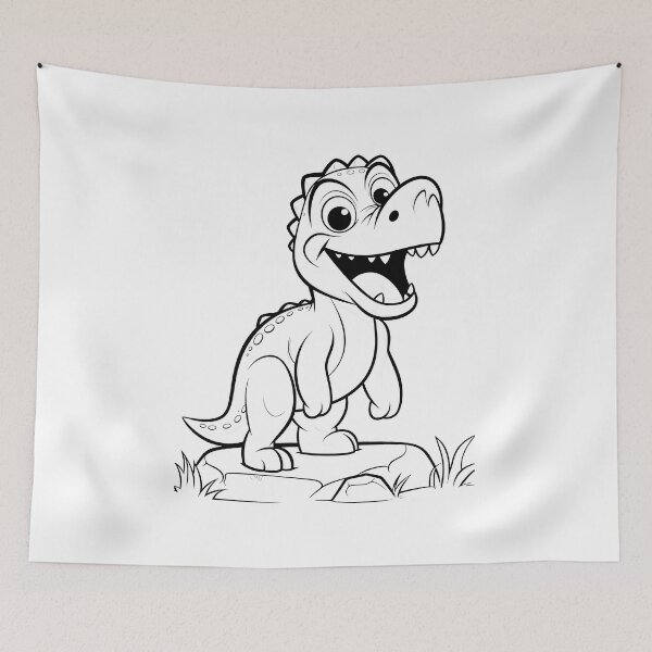 Item preview, Colour Your Own Cute Dinosaur designed and sold by Graphics By Craig.