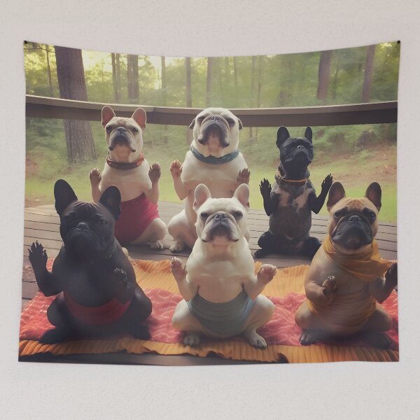 Item preview, A Group of Dogs doing Yoga designed and sold by dcrc.