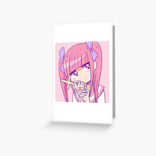 Menhera-Chan Greeting Card by dauerstandby