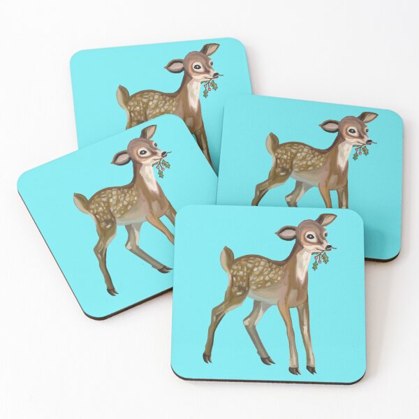 Item preview, Spotted Christmas Fawn with Holly designed and sold by Deborah Camp.