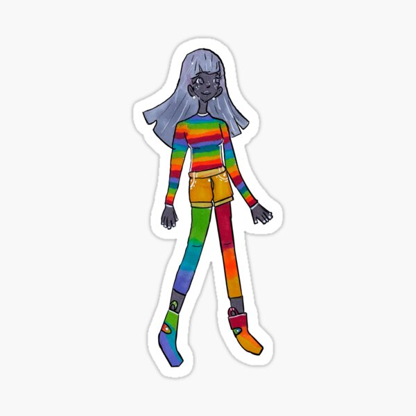 Item preview, Rainbow Girl - Anime Portrait designed and sold by jolabrese.