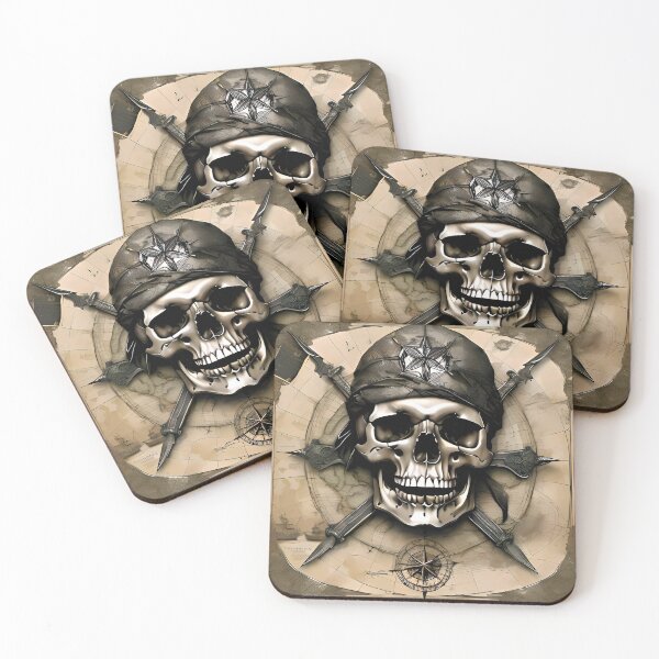 Item preview, Skull pirate designed and sold by Psy-Dye-AI.