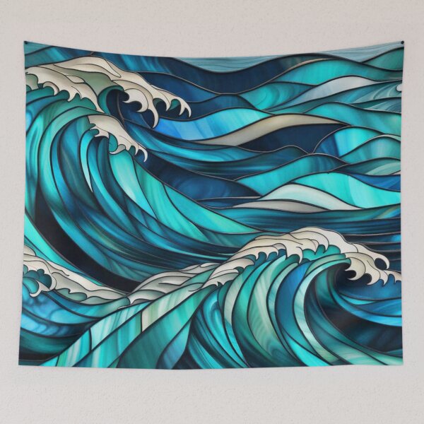 Item preview, Stained Glass Ocean Waves designed and sold by klephotography.