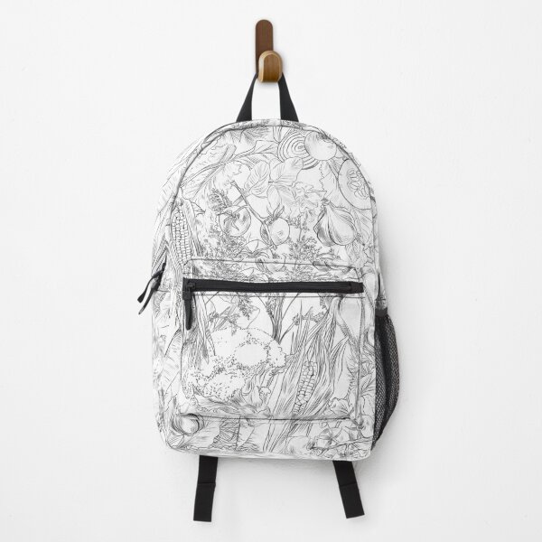 Item preview, Hand-drawn pencil vgetable nature pattern on white designed and sold by orsinha.
