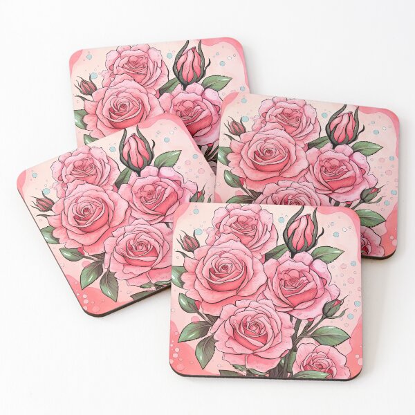 Item preview, Vintage pink roses designed and sold by Design for all.