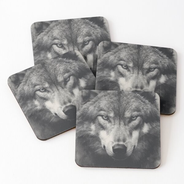 Item preview, Intense Wolf Face - Charcoal Artwork for Wall Decor, Created with AI designed and sold by AIPICCRAFT.