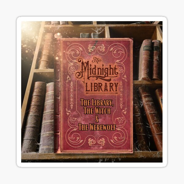 Aperçu de l'œuvre LA BIBLIOTHÈQUE DE MINUIT - La bibliothèque, la sorcière et le loup-garou (OFFICIEL) créée et vendue par The Midnight Market.
