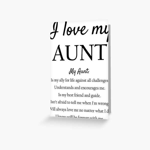 Item preview, I Love My Aunt designed and sold by Sue Davie.