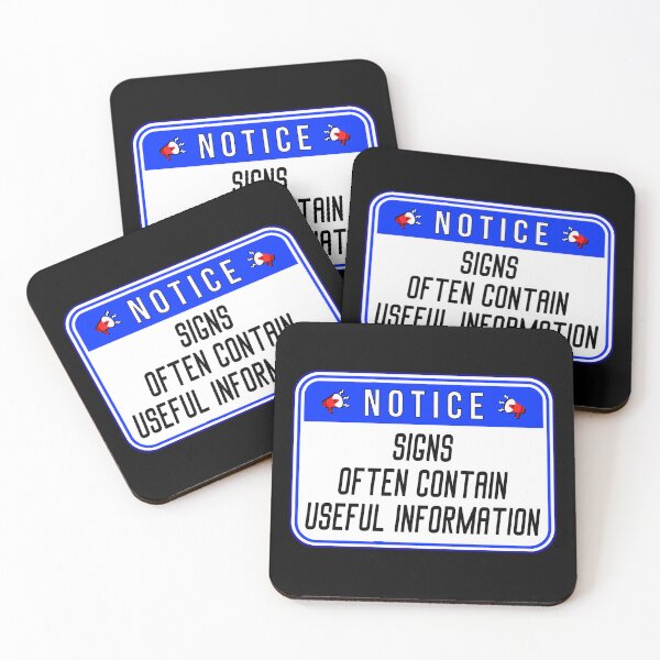Item preview, NOTICE:  Signs Often Contain Useful Information - funny warning signs designed and sold by DesignsFromTW-S.