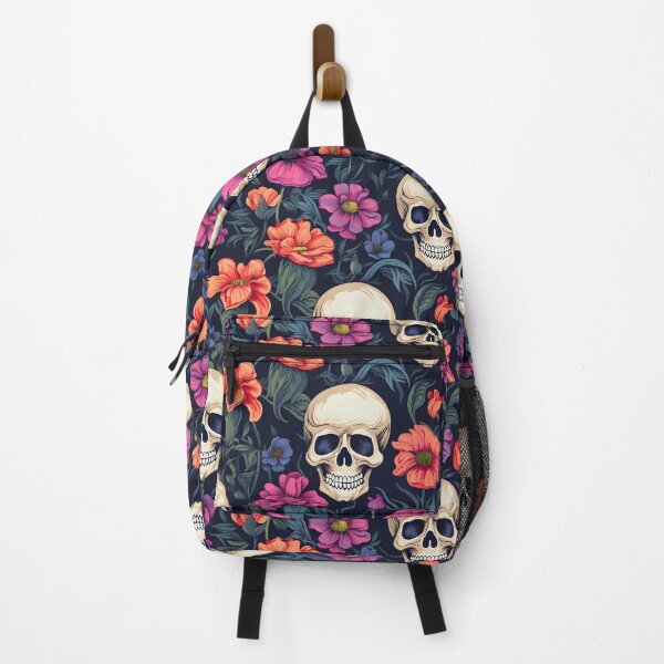 Item preview, Nature's Tapestry: Beige Skulls and Colorful Wildflowers designed and sold by trendyzcom.