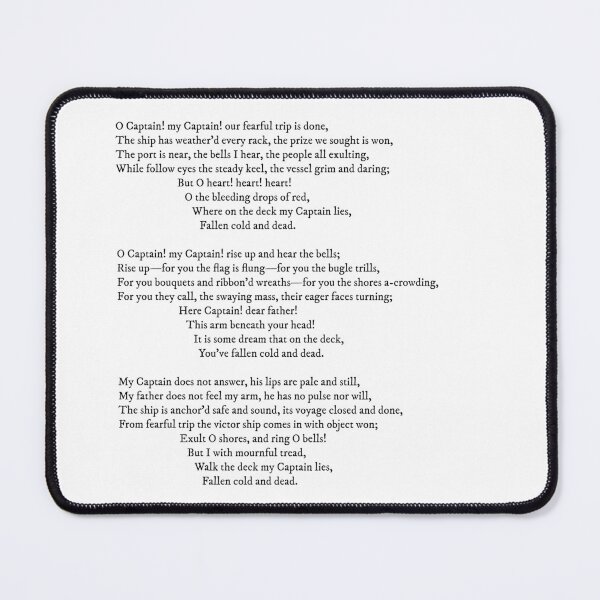 Item preview, O Captain! My Captain! By Walt Whitman designed and sold by Mart’s.