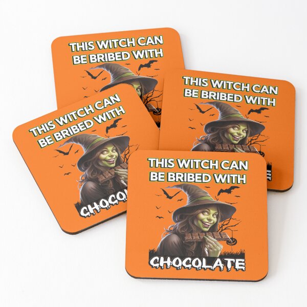 Item preview, This Witch Can Be Bribed With Chocolate Funny Halloween Witch Design designed and sold by JG0024.
