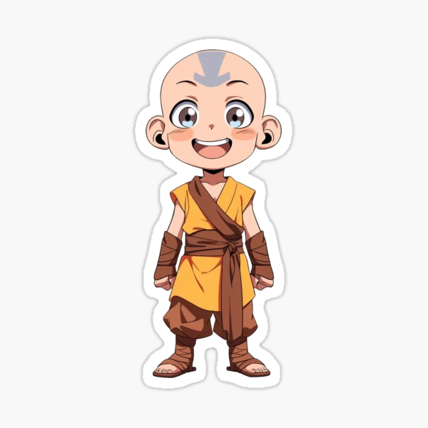 Avatar: The Last Airbender - Avatar Aang - Airbender Aang - Cartoon style |  Sticker