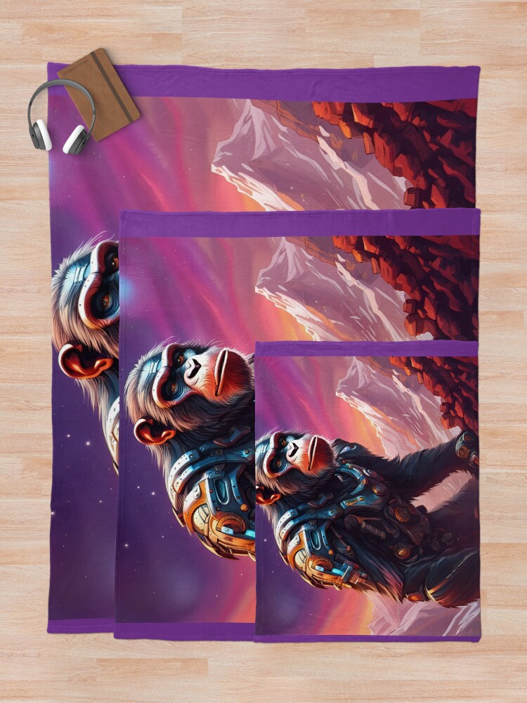 Thumbnail 5 of 6, Throw Blanket, Tech Chimp designed and sold by timtopping.