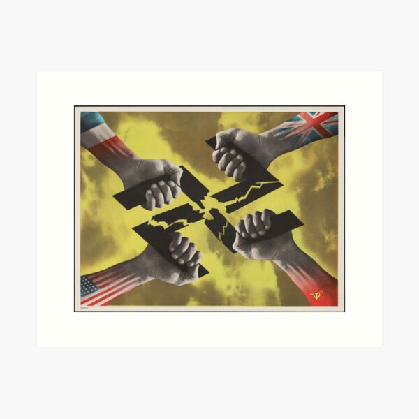 Vista previa del artículo con la obra «Cartel de propaganda de guerra británica de Frederick Henri Kay Henrion», diseñado y vendido por Very Peculiar.