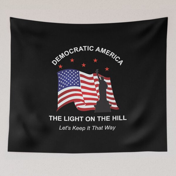 Item preview, Democratic America in white designed and sold by Politics-Corner.