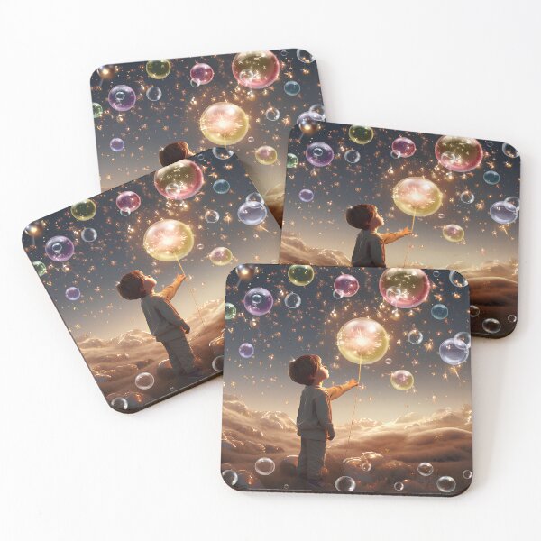 Item preview, a boy touching the bubbles designed and sold by Zwzc.