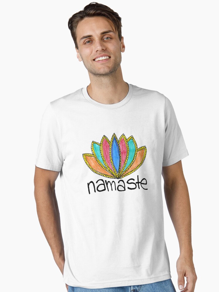 Namaste Lotus Flower Yoga Teacher Art Design