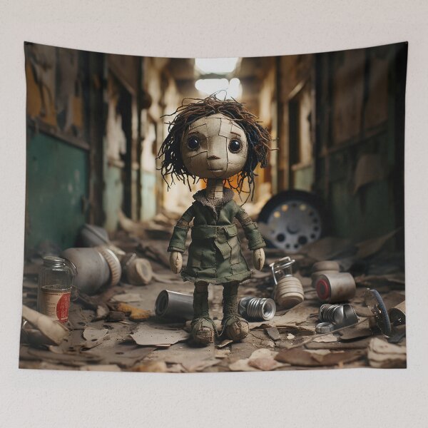 Item preview, Patchwork Puppet in Abandoned Building w Trash designed and sold by Peter LOPEZ.