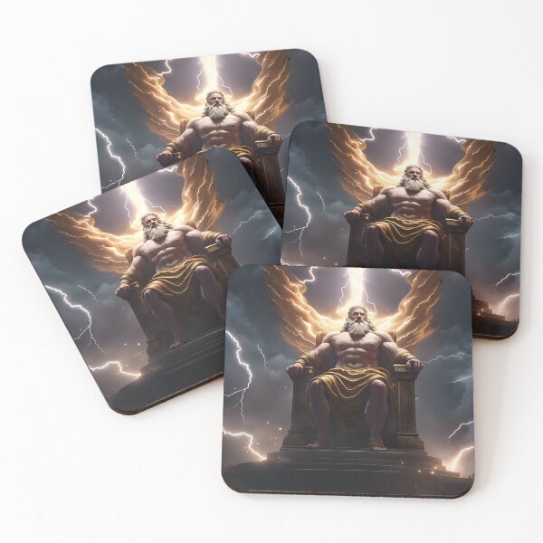 Item preview, Mighty Zeus on his throne designed and sold by AJSRPrints.