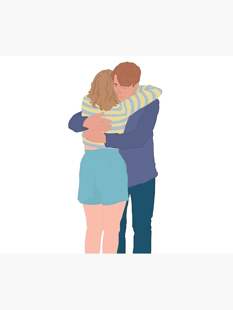 Artwork view, Nick and Imogen's Hug (Heartstopper) designed and sold by figsFilmReel