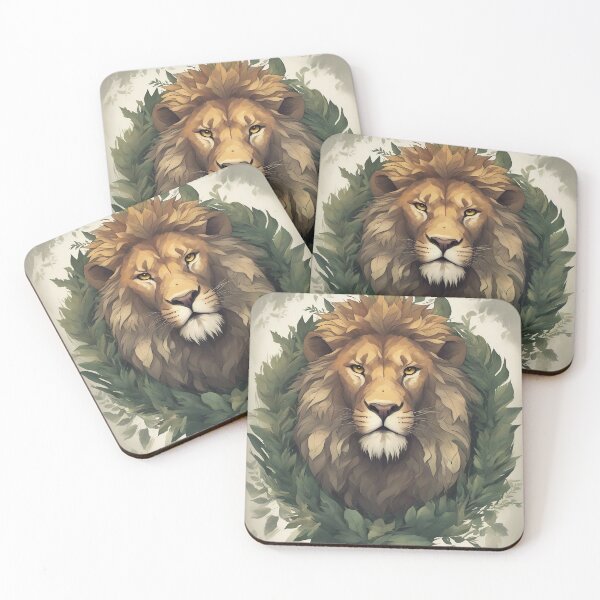 Item preview, Lion with laurel wreath, AI generated designed and sold by Woodoartdesign.