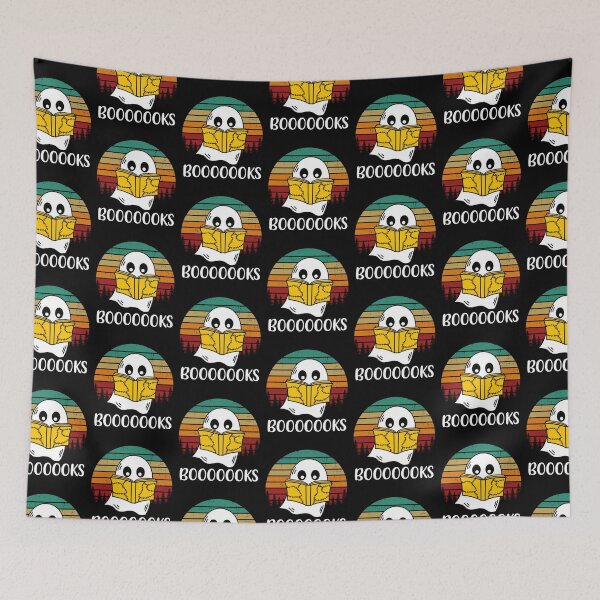 Item preview, Booooooks ghost reading books teacher halloween designed and sold by ThreadGen.